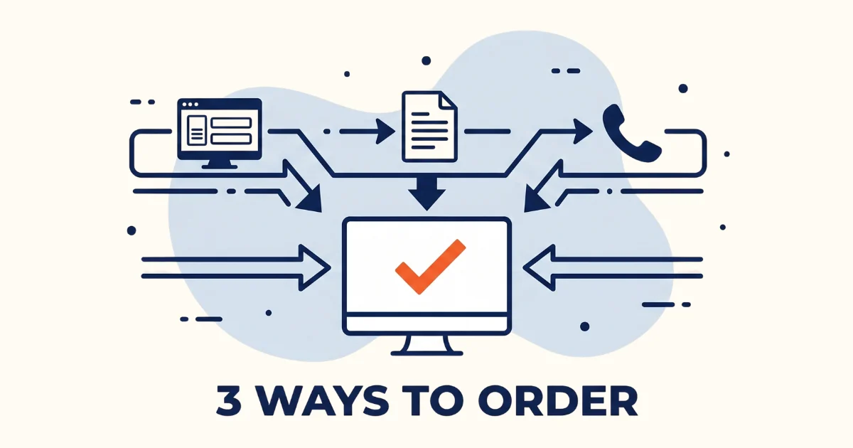 3 ways to order